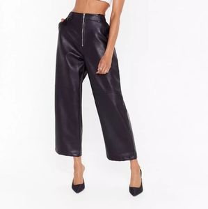 Nasty Gal Gonna Give you up faux leather black pants